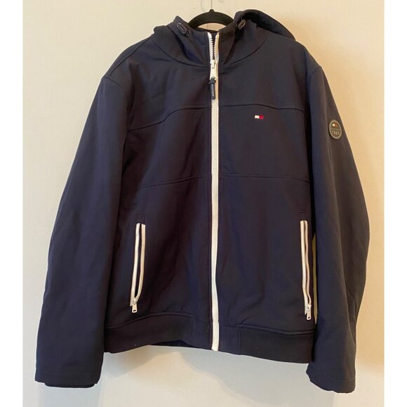 Tommy Hilfiger Classic Navy Hooded Jacket Full Zip XL - Picture 1 of 14